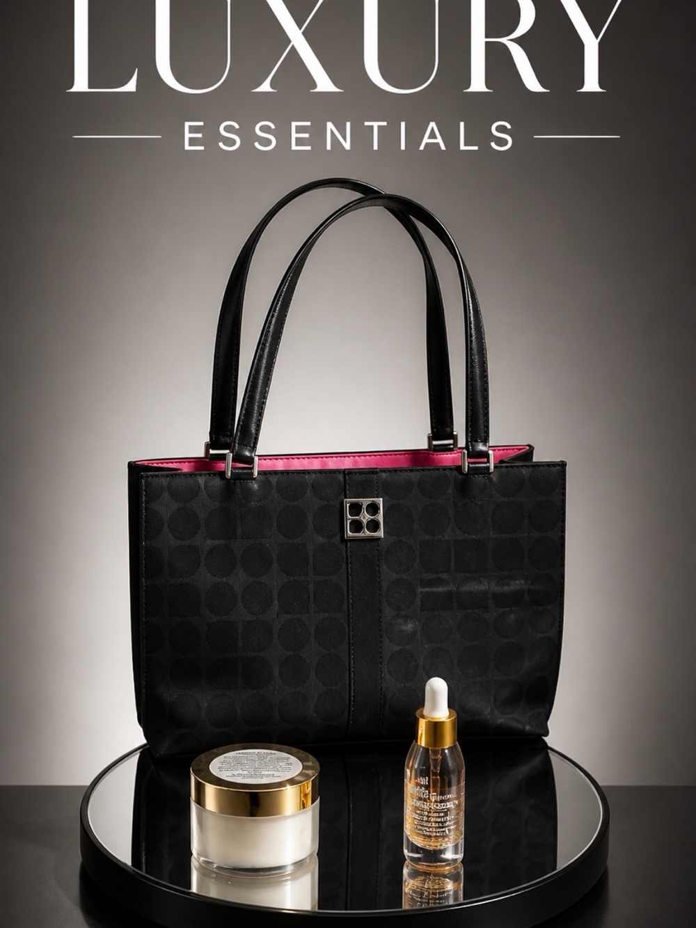 kate spade Black Tote with Pink Interior EUC & Dani&Dior bundle